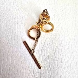 Gold Handcuff Charm TIE TAC * Mint*